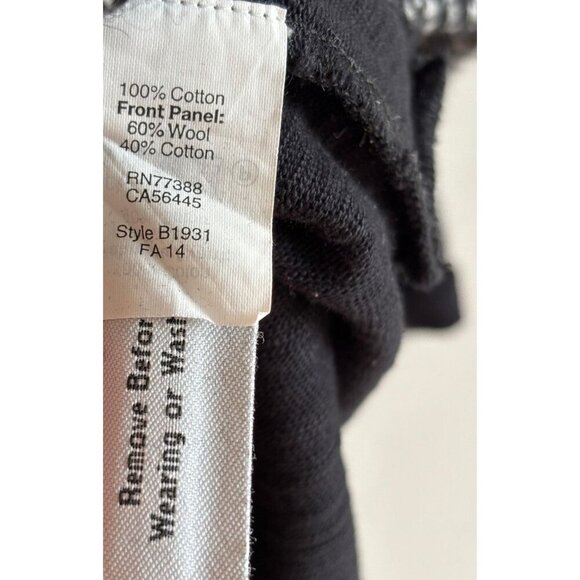 Madewell Womens Wool Blend Raglan Tweed Front Sweater Black Size XS - Picture 8 of 13
